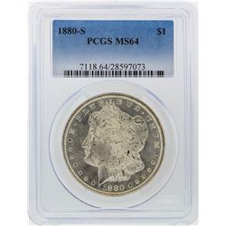 1880-S $1 Morgan Silver Dollar PCGS Graded MS64 w/ Nice Toning