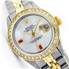 Image 1 : Womens Rolex Two-Tone Baguette Ruby DateJust Wristwatch