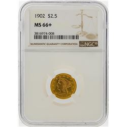 1902 $2 1/2 Liberty Head Quarter Eagle Gold Coin NGC MS66+