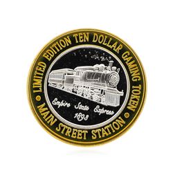 .999 Silver Main Street Station Las Vegas, NV $10 Casino Gaming Token Limited Ed
