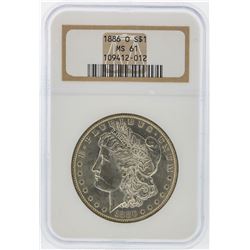 1886-O $1 Morgan Silver Dollar Coin NGC Graded MS61