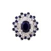 Image 2 : 14KT White Gold 5.43ctw Sapphire and Diamond Ring