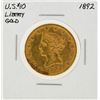 Image 1 : 1892 $10 Liberty Head Gold Coin