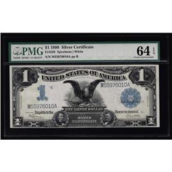 1899 $1 Black Eagle Silver Certificate PMG Graded CU64 EPQ