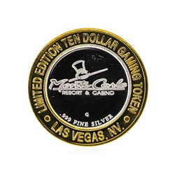 .999 Silver Monte Carlo Las Vegas, Nevada $10 Casino Gaming Token Limited Editio