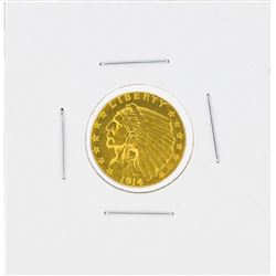 1914-D $2 1/2 Indian Head Quarter Eagle Gold Coin