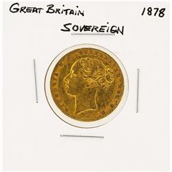 1878 Great Britain 1/2 Sovereign Gold Coin