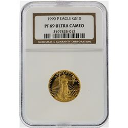 1990-P $10 American Gold Eagle Coin NGC Graded PF69 Ultra Cameo