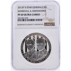 2013-P $1 5-Star Generals Marshall & Eisenhower NGC PF69 Ultra Cameo