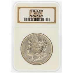 1885-O $1 Morgan Silver Dollar NGC Graded MS63