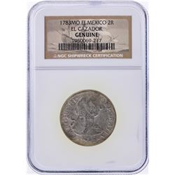 1783MO FF Mexico 2R El Cazador Shipwreck Coin NGC Genuine