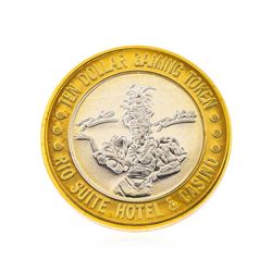 .999 Silver Rio Suite Hotel Las Vegas  $10 Casino Gaming Token Limited Edition