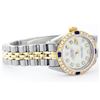 Image 3 : Womens Rolex Two-Tone Mother Of Pearl Sapphire Datejust Wristwatch