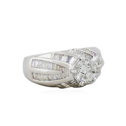 14KT White Gold 2.30ctw Round Brilliant Cut Diamond Engagement Ring