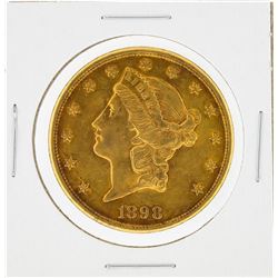1898-S $20 Liberty Head Double Eagle Gold Coin AU