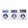 Image 2 : Set of (3) 10 Yuan Panda Silver Coins PCGS/NGC MS69