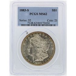 1883-S $1 Morgan Silver Dollar Coin PCGS Graded MS62