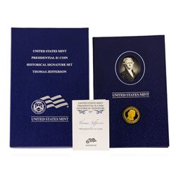 U.S. Mint Presidential $1 Coin Thomas Jefferson Historical Signature Set