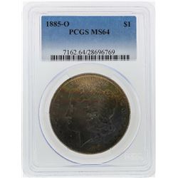 1885-O $1 Morgan Silver Dollar PCGS Graded MS64