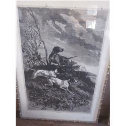 Antique Gilt Framed "Pointers"