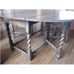 18th Century English Oak Gate-Fold Dining Table