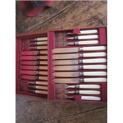Embossed Silver & Ivory Silverware