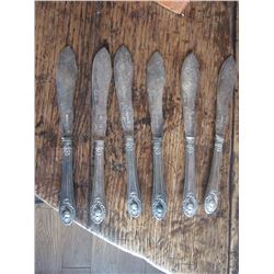 Embossed Silver Dinner Knives