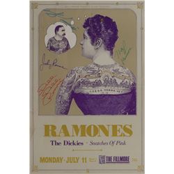 Ramones Fillmore Signed Poster