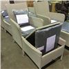 Image 2 : 2 PIECE PATIO FLARE  GREY LOUNGE CHAIR WITH FOOT STOOL
