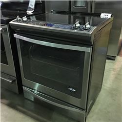 WHIRLPOOL STAINLESS STEEL FRONT 5 BURNER GLASS TOP STOVE