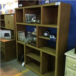 OAK FRONT SHELVING UNIT