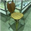 Image 1 : LOUIX SOLID WOOD & METAL VANITY CHAIR