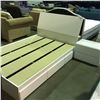 Image 2 : WHITE DOUBLE SIZED BED SET - BED WITH 3 DRAWER UNDER STORAGE & 1 DRAWER NIGHT STAND