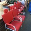 Image 1 : GROUP OF 6 RED & WHITE FIRST AID CHAIRS