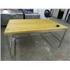 Image 1 : 4' x 6' Butcher Block Table w/S/S Base