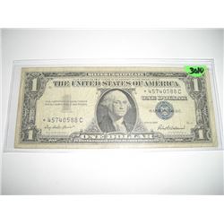 1957 SERIES RARE *VERY GOOD CONDITION* SILVER CERTIFICATE *STAR NOTE* $1.00 SERIAL # *45740588C. DOL