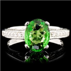 14K Gold 1.74ct Tsavorite & 0.45ctw Diamond Ring