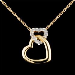 10K Gold 0.21ctw Diamond Pendant