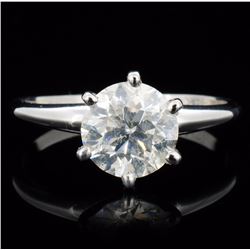 14K White Gold 1.51ct Diamond Solitaire Ring