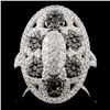 Image 1 : 14K White Gold 1.24ctw Fancy Color Diamond Ring