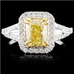 18K Gold 1.90ctw Fancy Color Diamond Ring