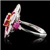 Image 3 : 18k Gold 4.50ct Ruby & 0.18ct Diamond Ring