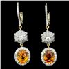 Image 1 : 18K Gold 3.51ct Sapphire & 0.93ct Diamond Earrings