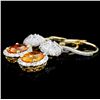 Image 2 : 18K Gold 3.51ct Sapphire & 0.93ct Diamond Earrings