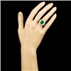 Image 4 : 18K Gold 3.80ct Emerald & 1.09ctw Diamond Ring