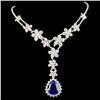 Image 1 : 18K Gold 20.80ct Tanzanite & 8.81ctw Diamond Neckl