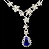 Image 2 : 18K Gold 20.80ct Tanzanite & 8.81ctw Diamond Neckl