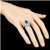 Image 3 : 18K Gold 4.03ct Sapphire & 1.67ctw Diamond ring