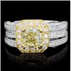 Image 1 : 18K Gold 2.21ctw Fancy Color Diamond Ring