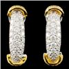 Image 1 : 18K Gold 1.41ctw Diamond Earrings